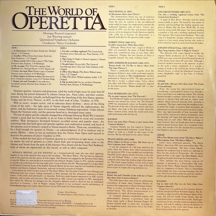 Monique Brynnel • Jon Weaving - The World Of Operetta (Vinyl LP)