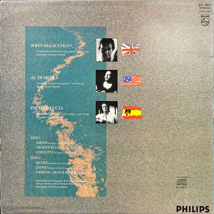 John McLaughlin • Al Di Meola • Paco De Lucía - Passion, Grace & Fire (Vinyl LP)