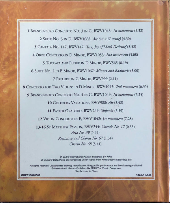 Bach - Baroque Masterpieces (CD)