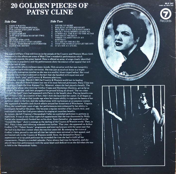 Patsy Cline - 20 Golden Pieces Of (Vinyl LP)