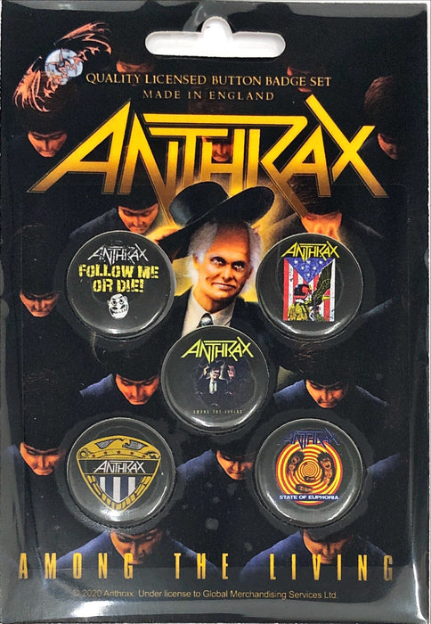 Anthrax - Among The Living (Button Badge Set)