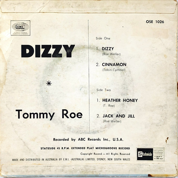 Tommy Roe ‎- Dizzy (7" Vinyl)
