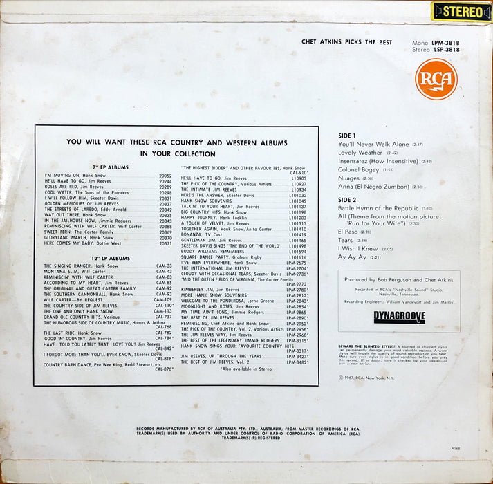 Chet Atkins - Picks The Best (Vinyl LP)
