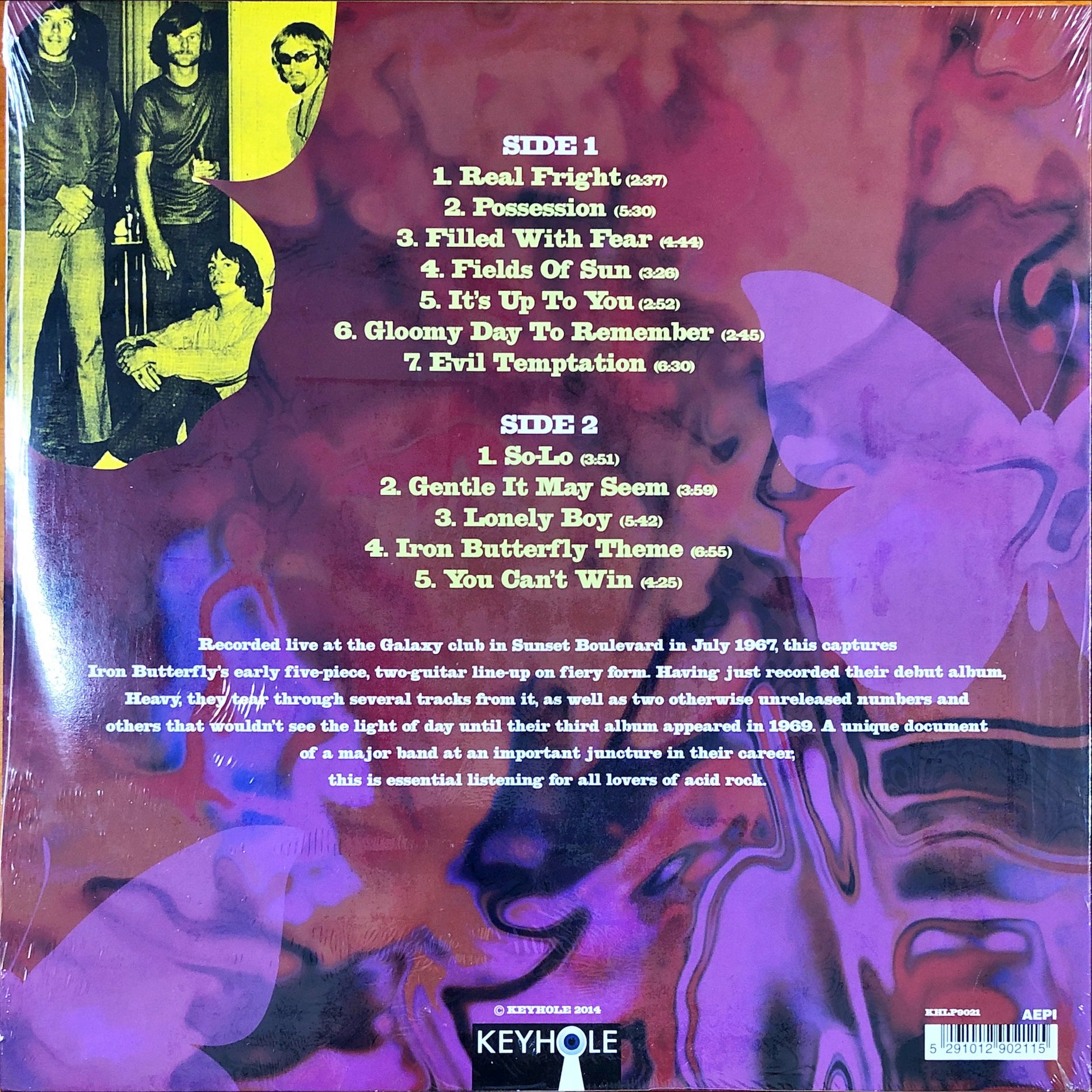 Iron Butterfly Live At The Galaxy, LA, July 1967 (Vinyl LP)(Unoffici