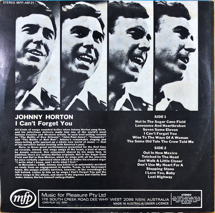 Johnny Horton - I Can't Forget You (Vinyl LP)