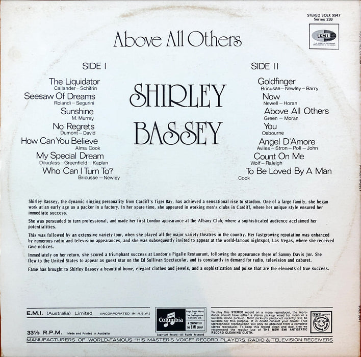 Shirley Bassey - Above All Others (Vinyl LP)