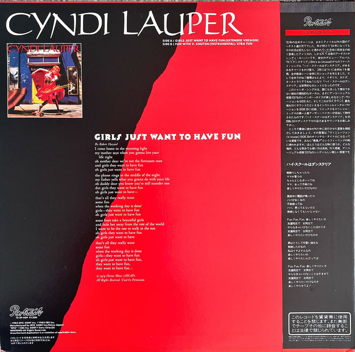 Cyndi Lauper - Girls Just Want To Have Fun シンディ・ローパー - ハイ・スクールはダンステリア (12" Single)