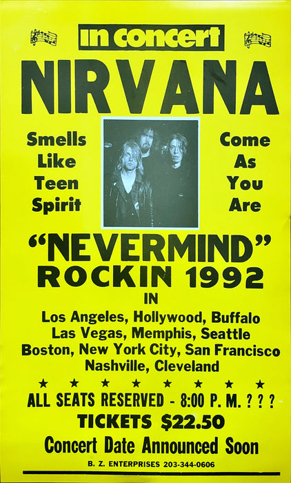 Nirvana - In Concert - Nevermind Rockin 1992 (35.5x56cm)