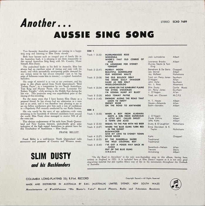 Slim Dusty And His Bushlanders - Another Aussie Sing Song (Vinyl LP)