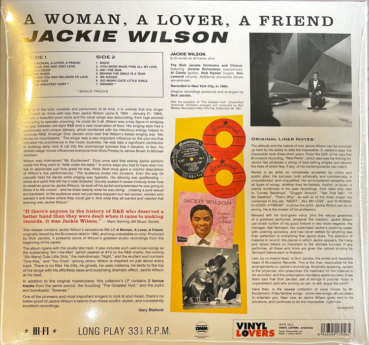 Jackie Wilson - A Woman, A Lover, A Friend (Vinyl LP)