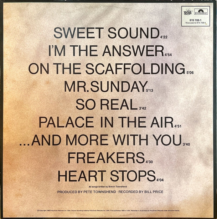 Simon Townshend - Sweet Sound (Vinyl LP)