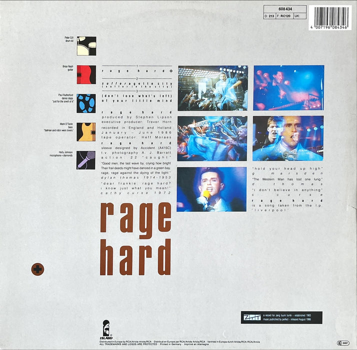 Frankie Goes To Hollywood - Rage Hard (+) (12" Single)