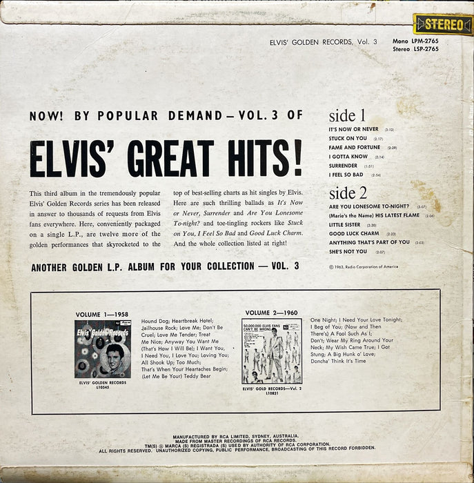 Elvis Presley - Elvis' Golden Records, Vol. 3 (Vinyl LP)