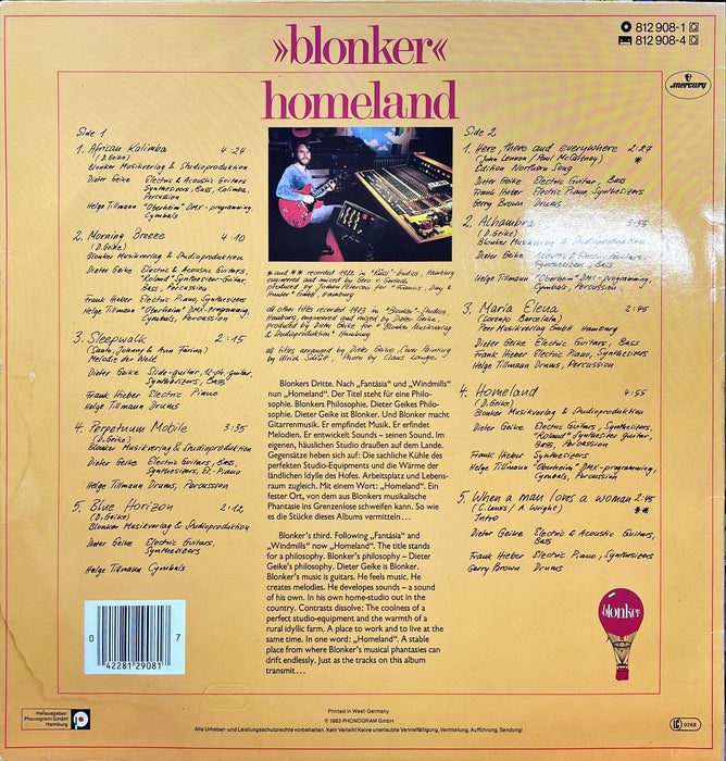 Blonker - Homeland (Vinyl LP)