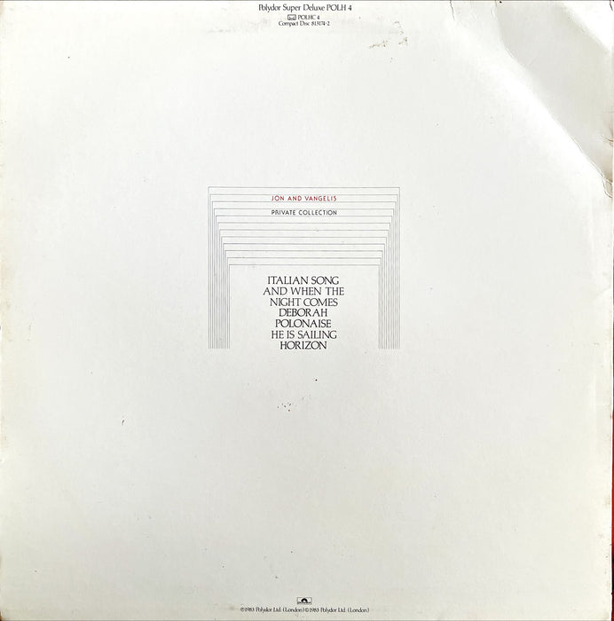Jon & Vangelis - Private Collection (Vinyl LP)
