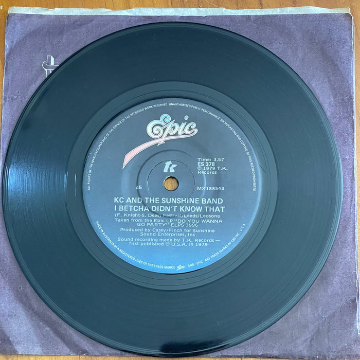 KC & The Sunshine Band - Please Don't Go / I Betcha Didn't Know That (7" Vinyl)