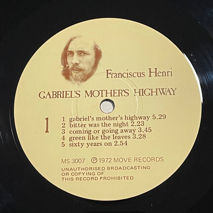 Franciscus Henri - Gabriel's Mother's Highway (Vinyl LP)