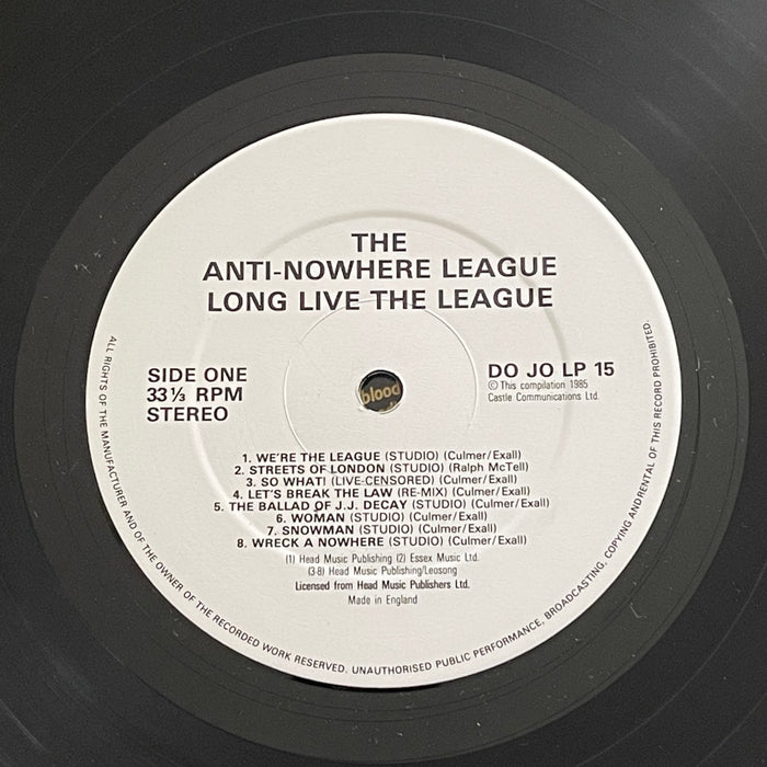 Anti-Nowhere League - Long Live The League (Vinyl LP)