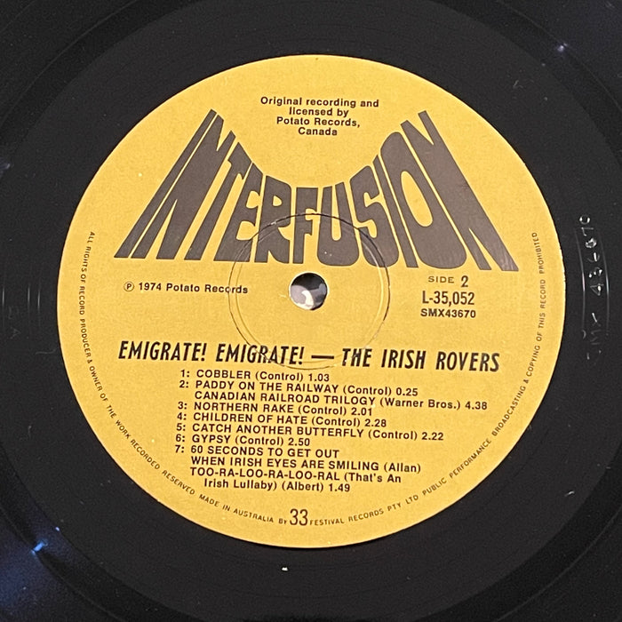 The Irish Rovers - Emigrate! Emigrate! (Vinyl LP)