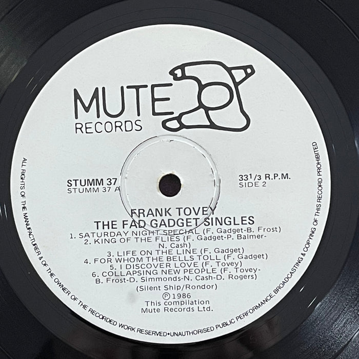 Frank Tovey - The Fad Gadget Singles (Vinyl LP)