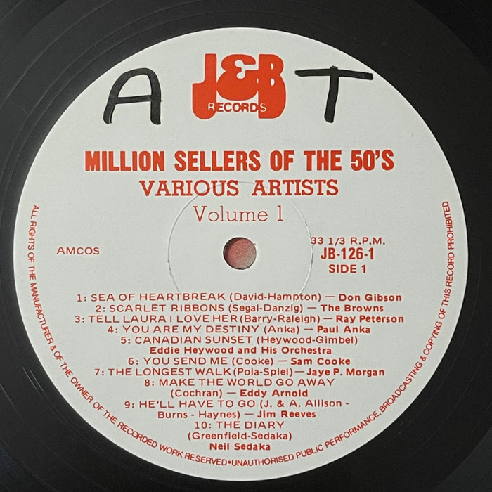 Various - Million Sellers Of The 50's - Volume One (Vinyl LP)