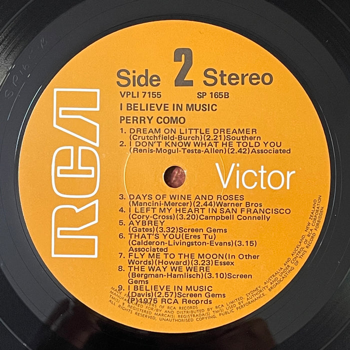 Perry Como - I Believe In Music (Vinyl LP)