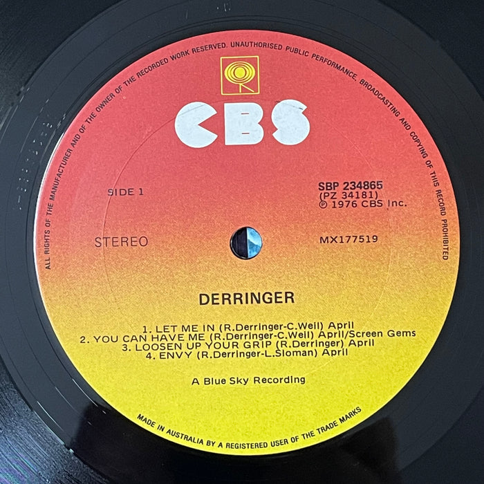 Derringer - Derringer (Vinyl LP)[Gatefold]