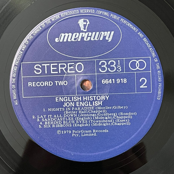 Jon English - English History (Vinyl 2LP)[Gatefold]