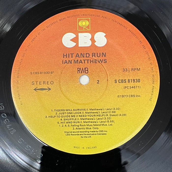 Iain Matthews - Hit And Run (Vinyl LP)
