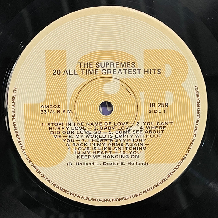 Diana Ross And The Supremes - 20 All Time Greatest Hits (Vinyl LP)