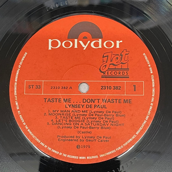 Lynsey De Paul - Taste Me... Don't Waste Me (Vinyl LP)