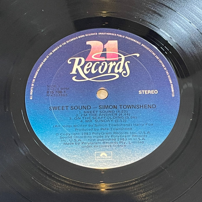 Simon Townshend - Sweet Sound (Vinyl LP)