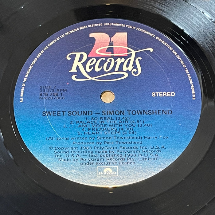 Simon Townshend - Sweet Sound (Vinyl LP)