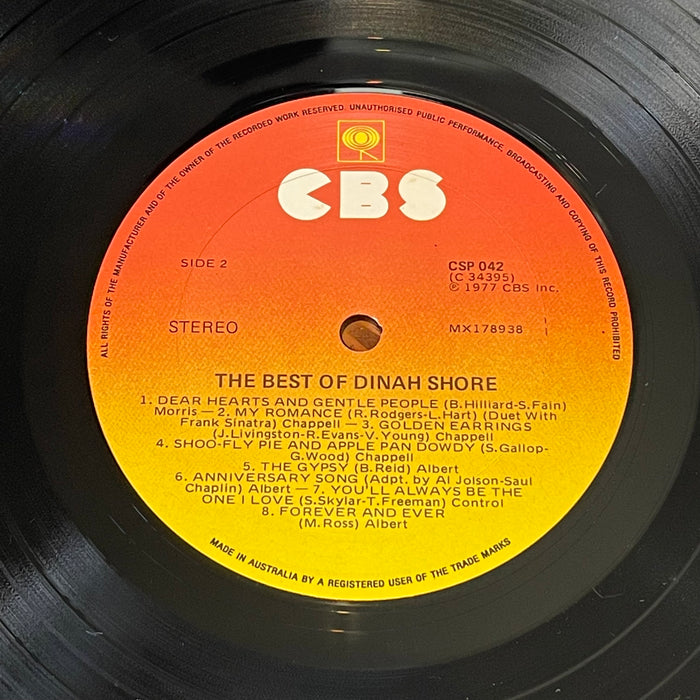 Dinah Shore - The Best Of Dinah Shore (Vinyl LP)