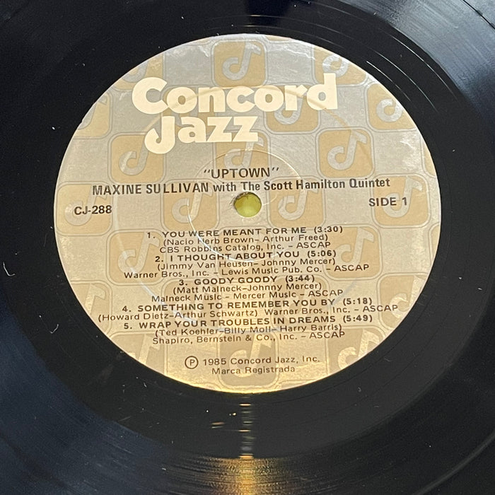 Maxine Sullivan With The Scott Hamilton Quintet - Uptown (Vinyl LP)