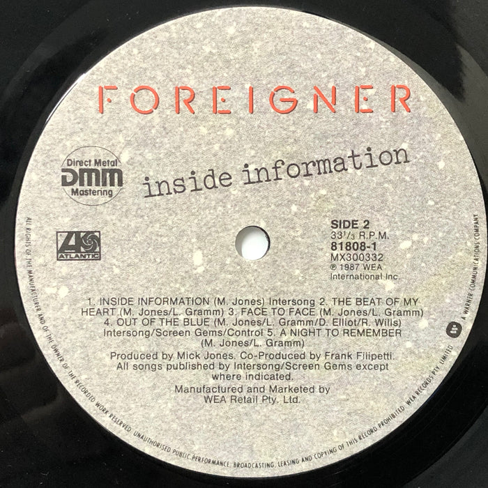 Foreigner - Inside Information (Vinyl LP)[Gatefold]