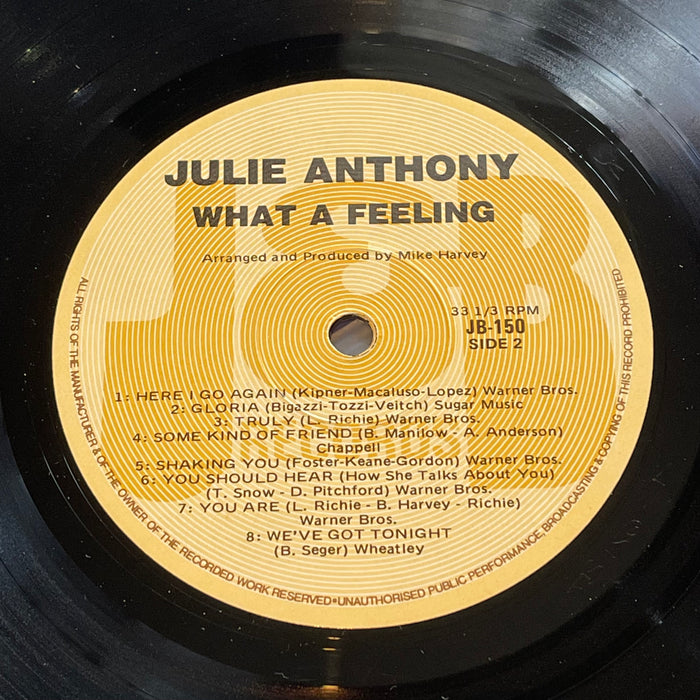 Julie Anthony - What A Feeling (Vinyl LP)