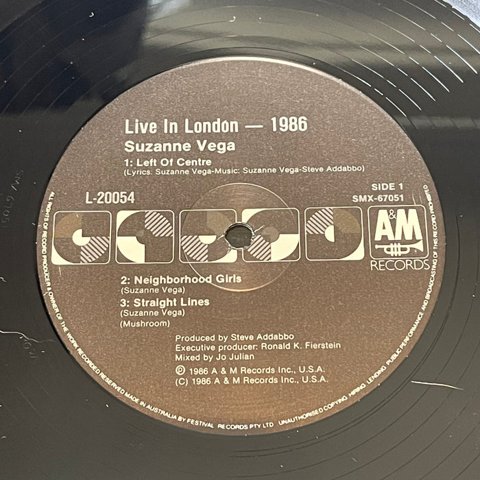 Suzanne Vega - Live In London 1986 (12" Single)