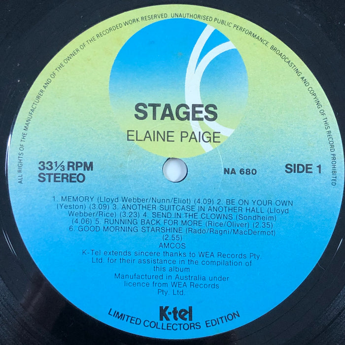 Elaine Paige - Stages (Vinyl LP)