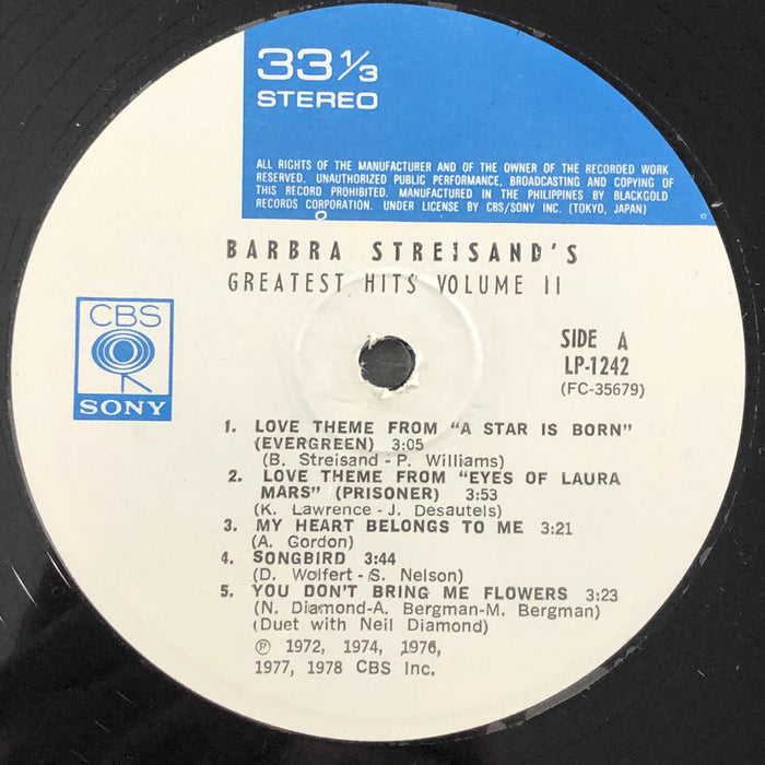 Barbra Streisand - Barbra Streisand's Greatest Hits - Volume 2 (Vinyl LP)