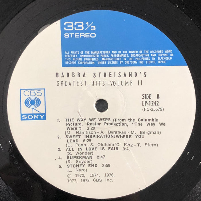 Barbra Streisand - Barbra Streisand's Greatest Hits - Volume 2 (Vinyl LP)