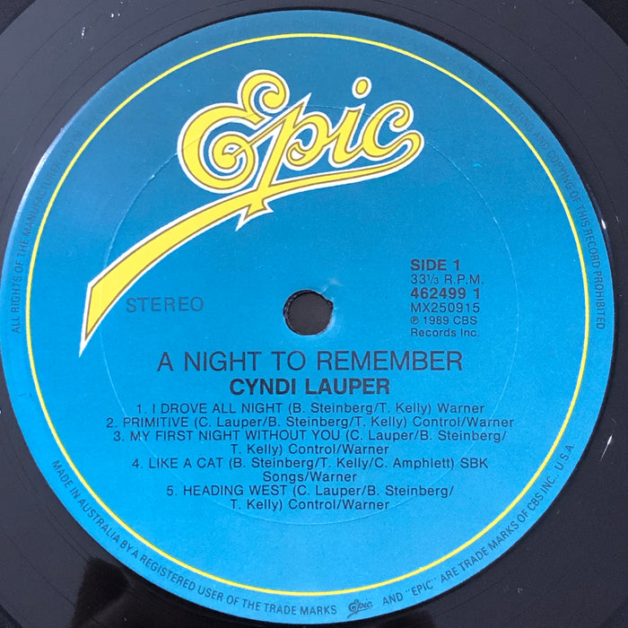 Cyndi Lauper - A Night To Remember (Vinyl LP)