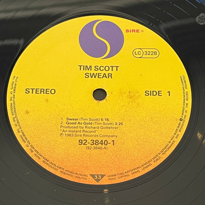 Tim Scott McConnell - Swear (12" Single)