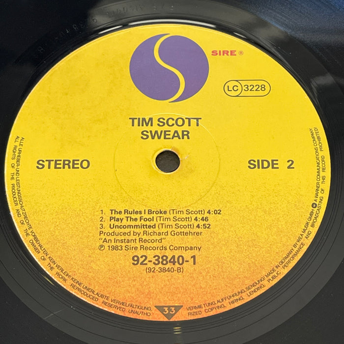 Tim Scott McConnell - Swear (12" Single)