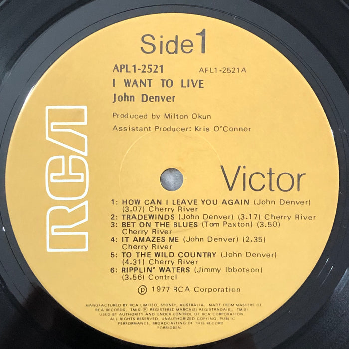 John Denver - I Want To Live (Vinyl LP)