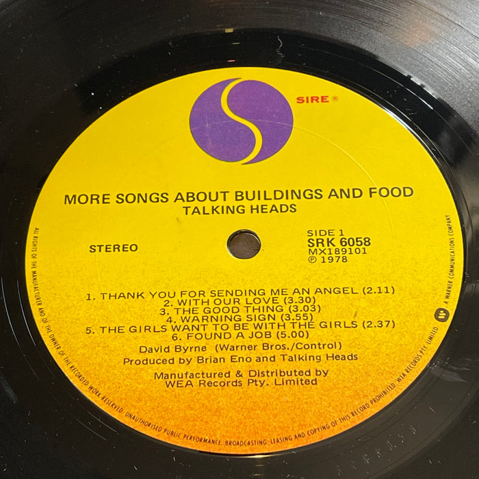 Talking Heads - More Songs About Buildings And Food (Vinyl LP)