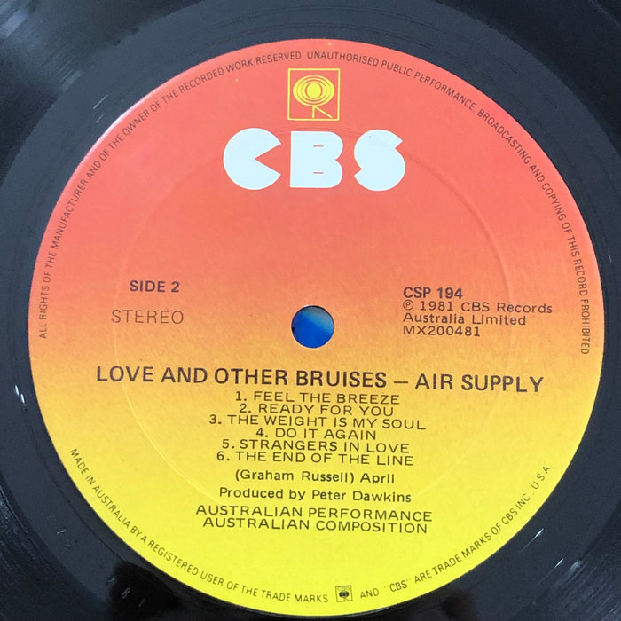 Air Supply - Love And Other Bruises (Vinyl LP)