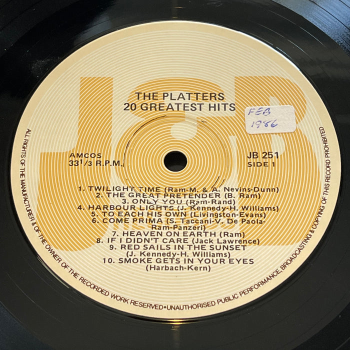 The Platters - 20 Greatest Hits (Vinyl LP)