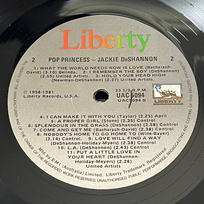 Jackie DeShannon - Pop Princess (Vinyl LP)[Gatefold]