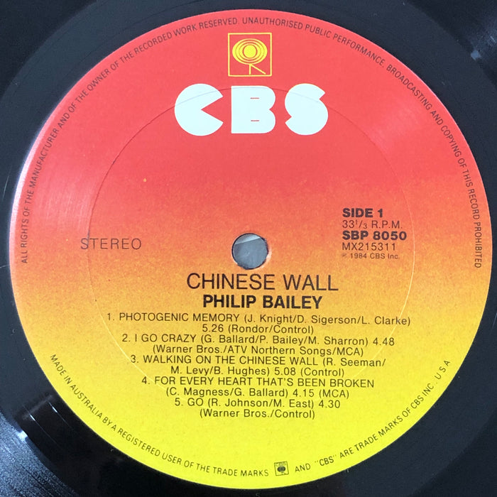 Philip Bailey - Chinese Wall (Vinyl LP)